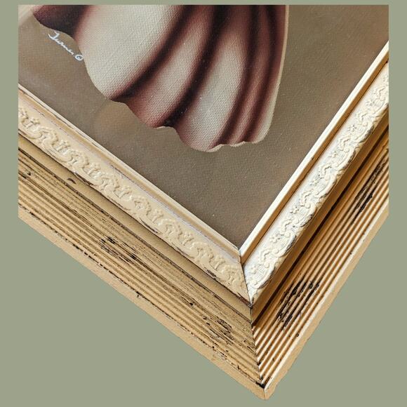 Vintage 1940s Framed Courting Turn of the Century Couple by Turner - Picture 2 of 4